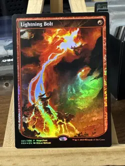MTG *Lightning Bolt Full Art foil X1* (LP) Magicfest 2019 Promo Magic - Image 1