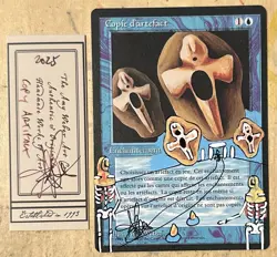 MTG French Copy Artifact Alter Altered Sketch Art Amy WEBER Magic - Image 1