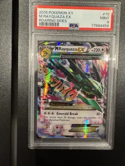 PSA 9 M Rayquaza EX 76/108 Ultra Rare 2015 Pokemon XY Roaring Skies MINT - Image 1