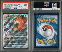 2022 POKEMON SWSH BLACK STAR PROMO #262 FULL ART CHARIZARD VSTAR MINT PSA 9 - Image 5