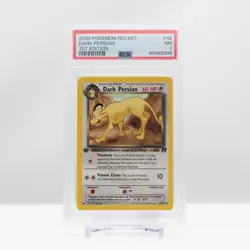 Pokemon 2000 Dark Persian #42 Team Rocket 1st Edition PSA 7 NM - Image 2
