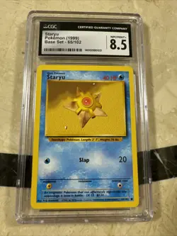 1999 Pokemon Base Set Unlimited #65 Staryu CGC 8.5 Mint NM PSA BGS - Image 1