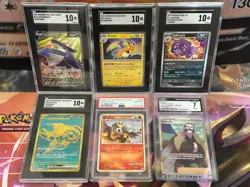 Lot Of 6 Pokemon Slabs SGC 10, PSA 8, CGC 7 - Image 1