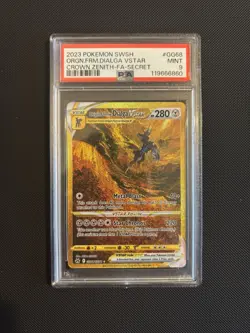Origin Forme Dialga VSTAR GG68/G70 Pokemon Crown Zenith - PSA 9 Mint - Image 1
