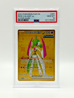 2023 Pokemon Iron Valiant EX Paradox Rift #261 Hyper Rare PSA 10 - Image 1
