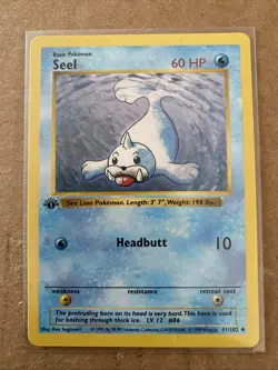 Pokemon TCG Seel Base Set 1st Edition 41/102 Never Played Near Mint - Image 1