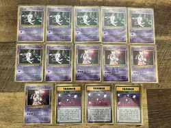 Lot of 14x Pokemon Old Back Japanese Glossy CD Promo Mew, Mewtwo, Super Energy - Image 1