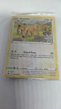 Pokemon - Stantler - 125/189 - Holiday Calendar Stamp - Cosmos Holo - Sealed - Image 1