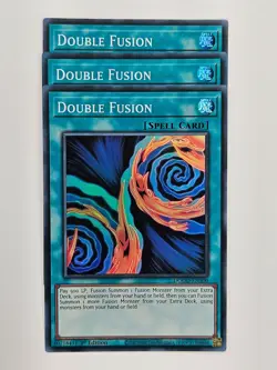 Yu Gi Oh - 3x DOOD-EN100 Double Fusion - Super Rare - Image 1