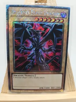 Yu-Gi-Oh Red Eyes Black Dragon 1st Edition Platinum Secret Rare RA03-EN081 NM - Image 1