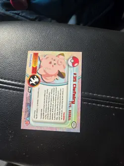 CLEFAIRY #35 - BLACK Logo - Holo FOIL - SERIES 1 - TOPPS POKEMON CARD - NM - Image 2