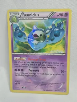 Pokemon TCG Dragons Exalted Reuniclus 126/124 Secret Rare Holo Card LP Condition - Image 1