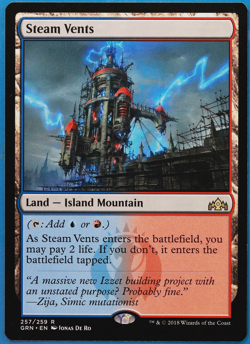 Steam Vents Guilds of Ravnica NM Land Rare MAGIC MTG CARD (ID# 504266) ABUGames - Image 1
