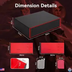 5 Row Trading Card Storage Box, 3800+Bulk Card Organizer Box with 20 Dividers & - Image 5