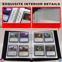 3D Dragon Eye Embossed Card Binder - Holds 400 Cards, 50 Sleeves, Red Design - Image 3