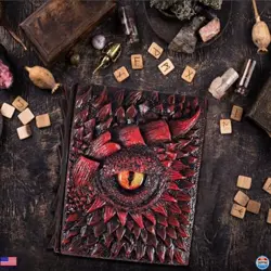 3D Dragon Eye Embossed Card Binder - Holds 400 Cards, 50 Sleeves, Red Design - Image 5