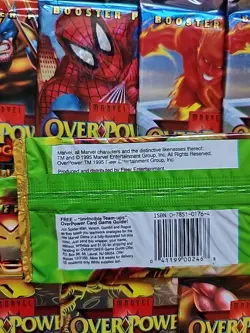 Marvel Overpower Card Game Booster Packs 1995 Sealed New - Image 2