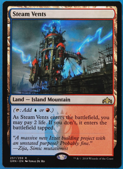 Steam Vents Guilds of Ravnica NM Land Rare MAGIC MTG CARD (ID# 504269) ABUGames - Image 1