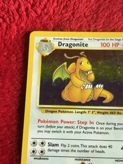 Dragonite 4/62 Fossil Holo Wotc Pokemon Card 1999 Played Vintage - Image 3