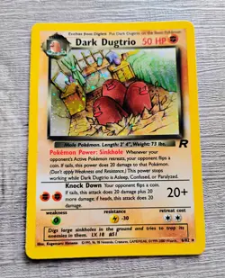Pokemon Dark Dugtrio Team Rocket Holo Card 6/82 Rare - Image 1