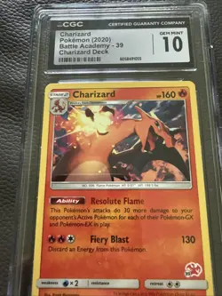 Pokemon Card PSA 10 GEM MT Charizard 3/70 Battle Academy 39 Stamped 2020 - Image 1