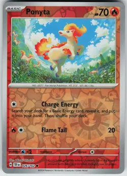 Pokemon Ponyta 026/162 SV05: Temporal Forces NM Reverse Holo card - Image 1