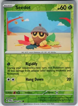Pokemon Seedot 003/162 SV05: Temporal Forces NM Reverse Holo card - Image 1
