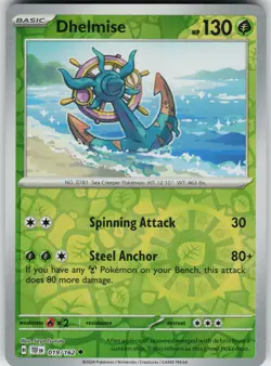 Pokemon Dhelmise 019/162 SV05: Temporal Forces NM Reverse Holo card - Image 1