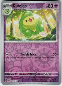 Pokemon Duosion 071/162 SV05: Temporal Forces NM Reverse Holo card - Image 1