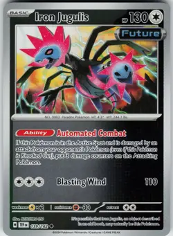 Pokemon Iron Jugulis 139/162 SV05: Temporal Forces NM Reverse Holo card - Image 1