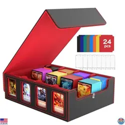BORISI 3000+ Card Storage Box for MTG & Yu-Gi-Oh - Commander Deck Organizer, - Image 1