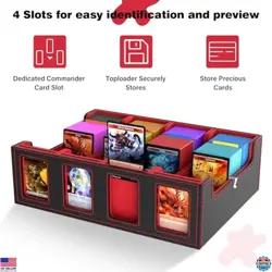 BORISI 3000+ Card Storage Box for MTG & Yu-Gi-Oh - Commander Deck Organizer, - Image 3