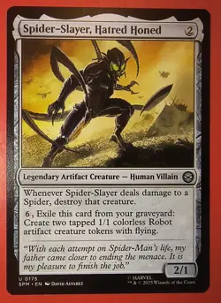 MAGIC,MTG: SPIDER-MAN, SPIDER-SLAYER,HATRED HONED, 017T, REGULAR, RARE , NM, SPM - Image 1