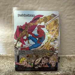 Feed the Swarm Foil Borderless Spider-Man Marvel Universe (MAR) MTG - Image 1