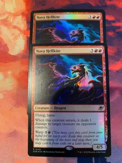 MTG Edge of Eternities Nova Hellkite Foil x 2 - Image 1