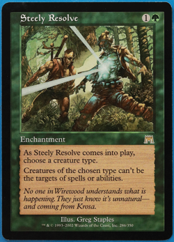 Steely Resolve Onslaught NM Green Rare MAGIC MTG CARD (ID# 504270) ABUGames - Image 1