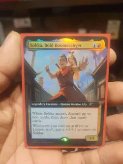 MTG MagicCon Atlanta exclusive promo Sokka, Bold Boomeranger Foil - Image 1