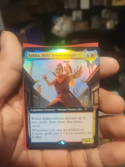 MTG MagicCon Atlanta exclusive promo Sokka, Bold Boomeranger Foil - Image 2