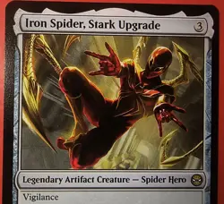 MAGIC,MTG: SPIDER-MAN, IRON SPIDER. STARK UPGRADE, 0166, REGULAR, RARE , NM, SPM - Image 2