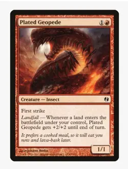 Plated Geopede | Duel Decks DDI | Pauper Staple| MTG Landfall Aggro First Strike - Image 1