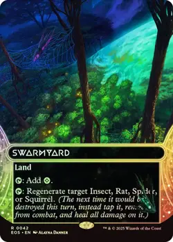 1x NM FOIL BORDERLESS #0042 Swarmyard MTG Stellar Sights SV - Image 1