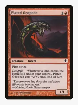 Plated Geopede | Zendikar ZEN | Pauper Staple | MTG Landfall Aggro First Strike - Image 1