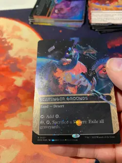 MTG Edge of Eternities Scavenger Grounds Borderless Galaxy Foil - Image 1