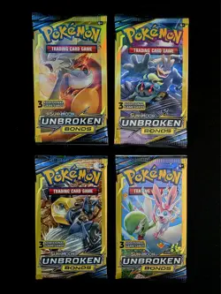 Unbroken Bonds Dollar Store Complete Set Packs ALL 4 Art Works Pokemon - Image 1