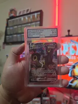 Pokemon SWSH Brilliant Stars Umbreon VMAX TG23/TG30 AGS Mint+ 9.5 Holo Rare 2022 - Image 3