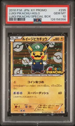 Luigi Pikachu 2016 Pokemon Japanese Xy Promo #295 Japanese PSA 10 - Image 1