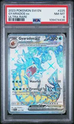 PSA 8 2023 POKEMON SVI EN-SCARLET & VIOLET 225 GYARADOS EX #225 ULTRA RARE - Image 1