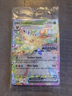 Pokemon Prismatic Evolutions Leafeon ex 006/131 Surprise Box Stamped Sealed - Image 1