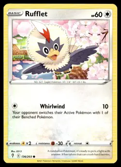 Rufflet SWSH07: Evolving Skies 136/203 LP Pokemon TCG | Buy10 Get10 Free - Image 1