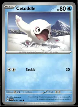Cetoddle SV01: Scarlet & Violet Base Set 058/198 LP Pokemon TCG | Buy10 Get10 Fr - Image 1
